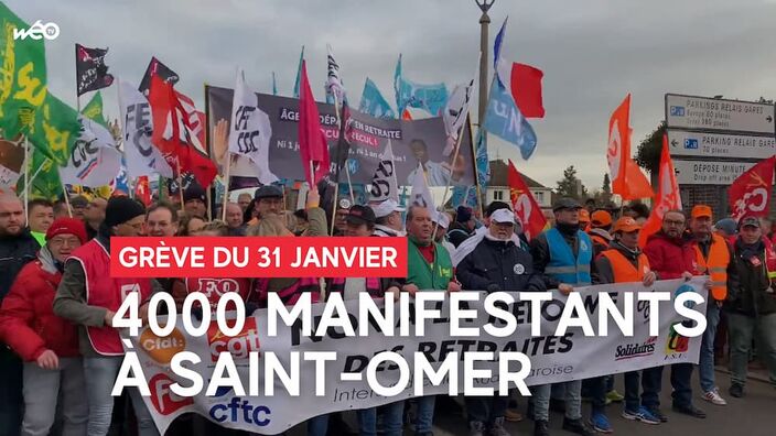 Saint-Omer : plus de 4 000 manifestants contre la réforme des retraites 